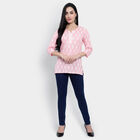 All Over Print Straight Kurti, Light Pink, small image number null