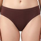 Women's Brown Regular Fit Panty, भूरा, small