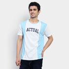 Cut & Sew Round Neck T-Shirt, White, small image number null