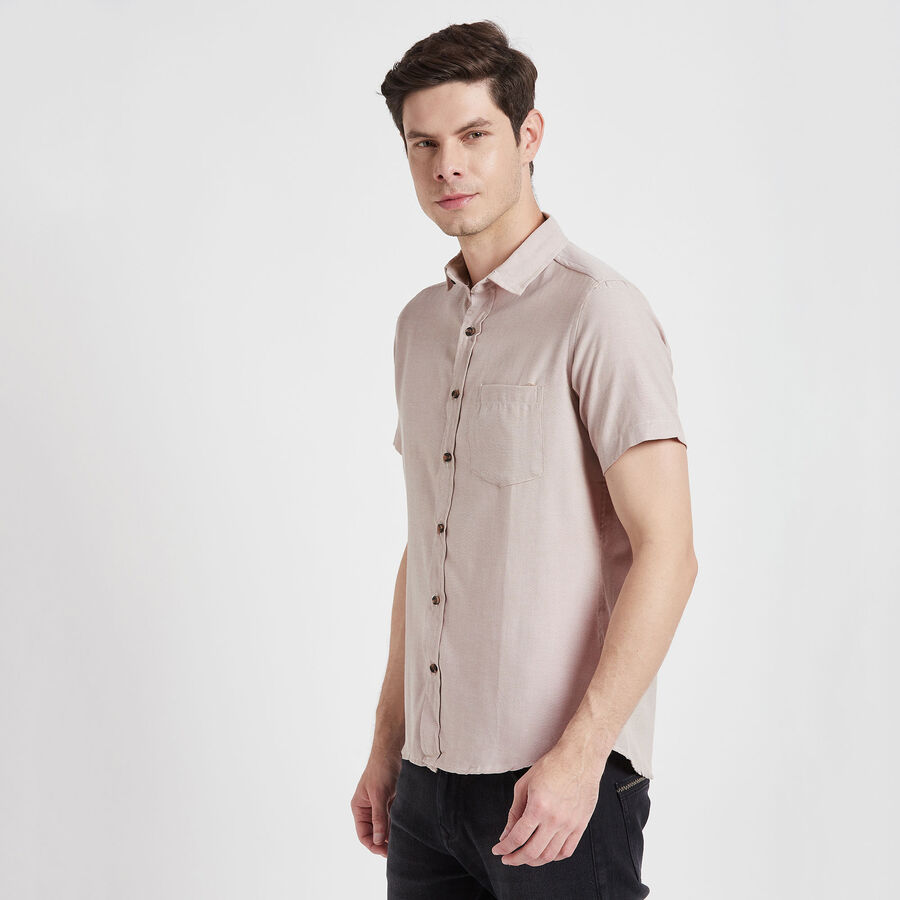 Solid Casual Shirt, Beige, large image number null