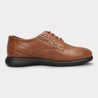 Men's Rich Chestnut Brown Lace-Up Formal Shoes, भूरा, small