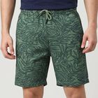 Men's Green Regular Fit Cotton Bermuda Shorts, Light Green, small