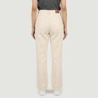 Women's White Straight Fit Classic Jeans, Off White, small