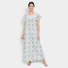 Printed Nighty, White, small image number null