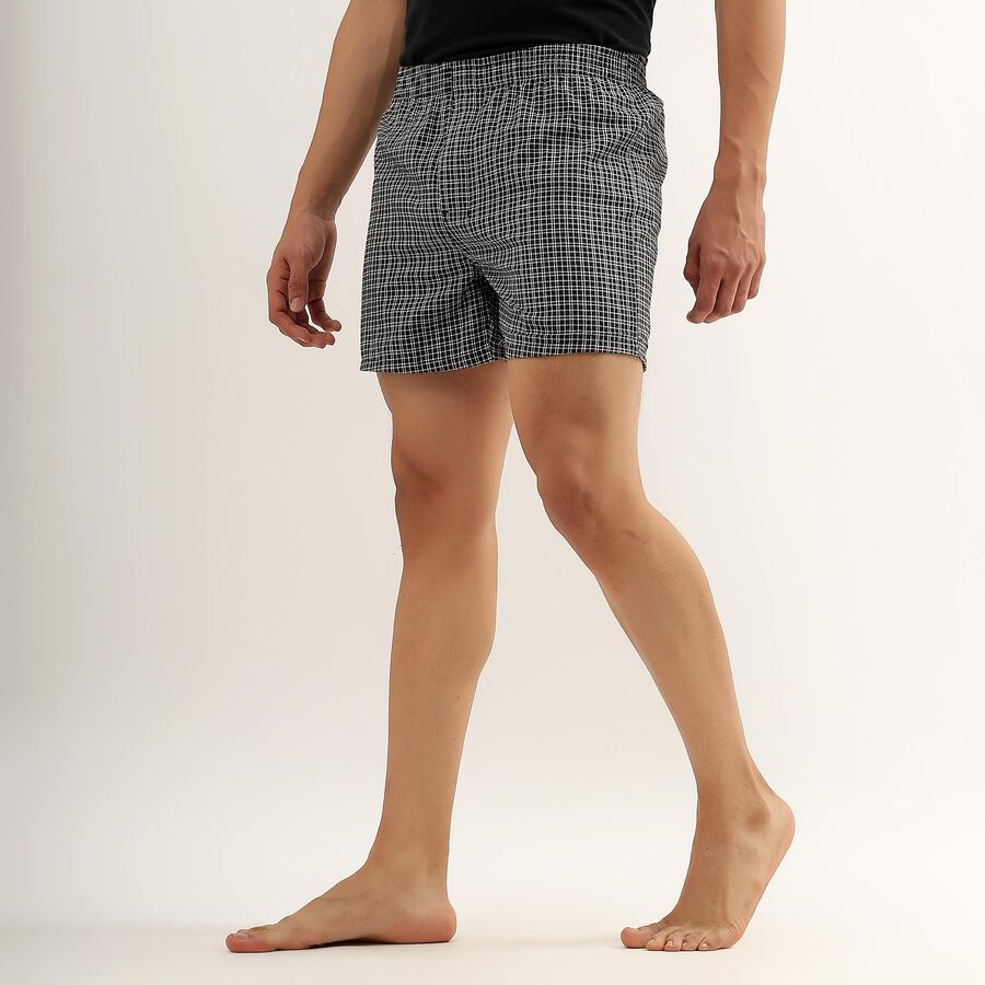 Men's Inner Elastic Boxers , Black, large image number null