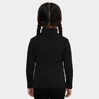 Girls Jet Black Turtleneck Classic Pullover, Black, small image number null