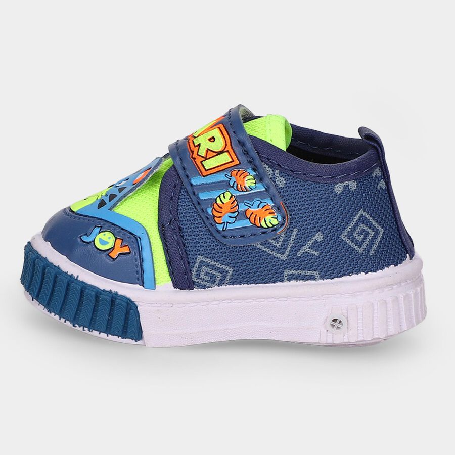 Boys' Blue Velcro Casual Sneakers, नीला, large