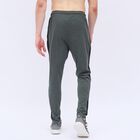 Men's Charcoal Grey Slim Fit Side-Striped Track Pants, Olive, small image number null