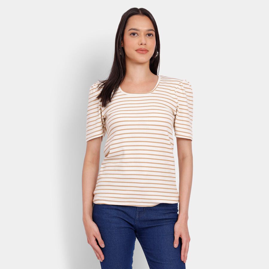 Ladies' Top, Beige, large image number null