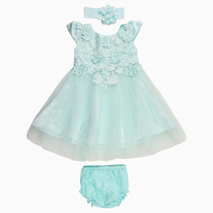 Infants' Frock, Light Green, large image number null