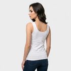 Women's White Scoop Neck Camisole Slip, सफ़ेद, small