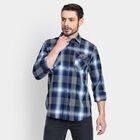 Men's 100% Cotton Casual Shirt , Navy Blue, small image number null