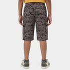 Boys' Black Relaxed Fit Cotton Jamaican Shorts, Black, small