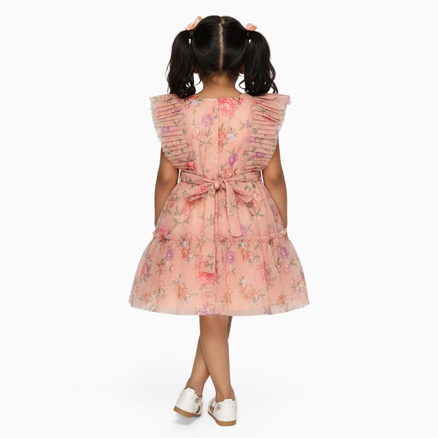 Girls' Versatile Everyday and Occasion Wear Frock, Light Pink, large