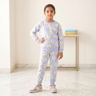 Girls Light Blue Round Neck Lounge Hipster Set, Light Blue, small