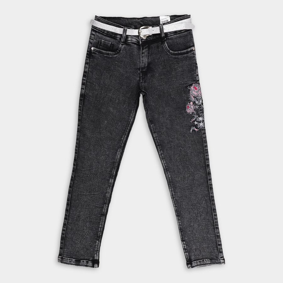 Girls' Jeans, Black, large image number null
