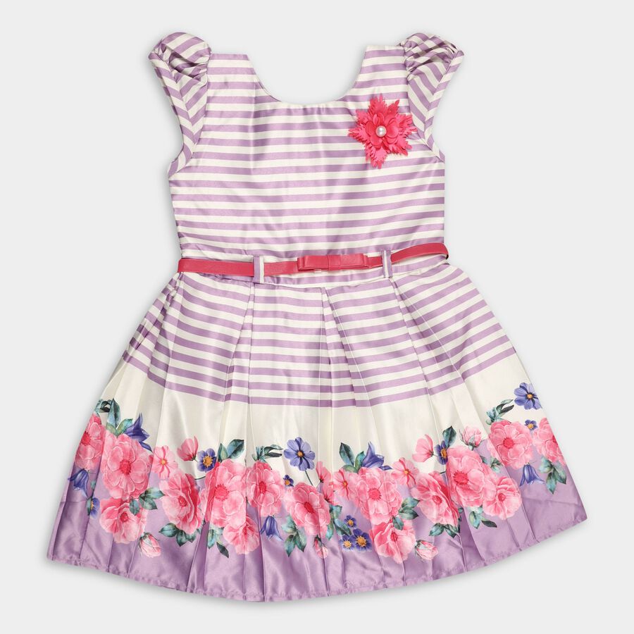 Girls' Frock, लाइलेक, large image number null