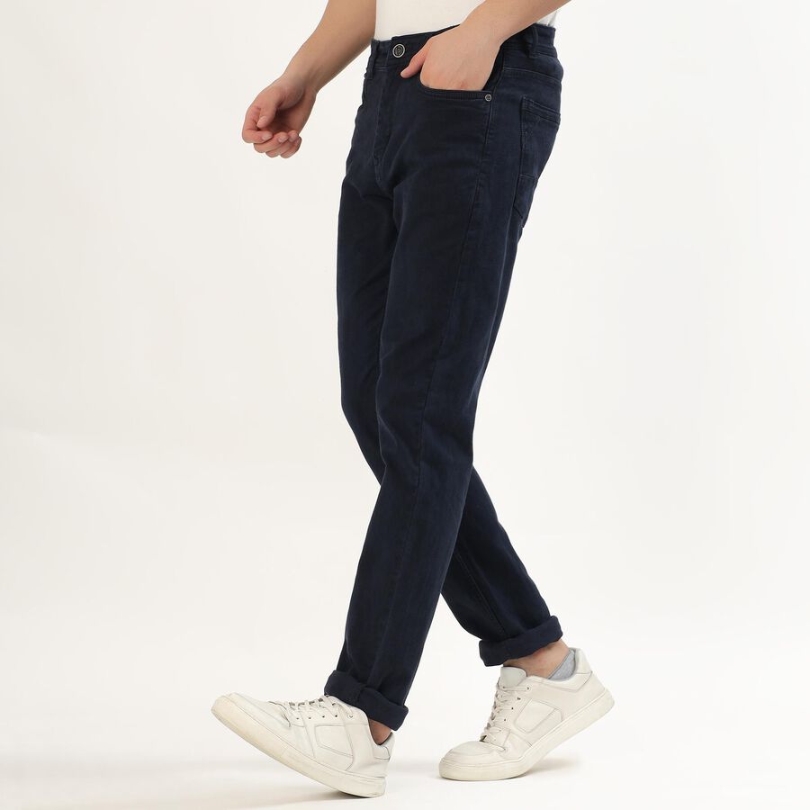 Men's Dark Midnight Blue Skinny Fit Jeans, Dark Grey, large image number null