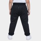 Infants' Navy Blue Straight Fit Pinstriped Trousers, Navy Blue, small