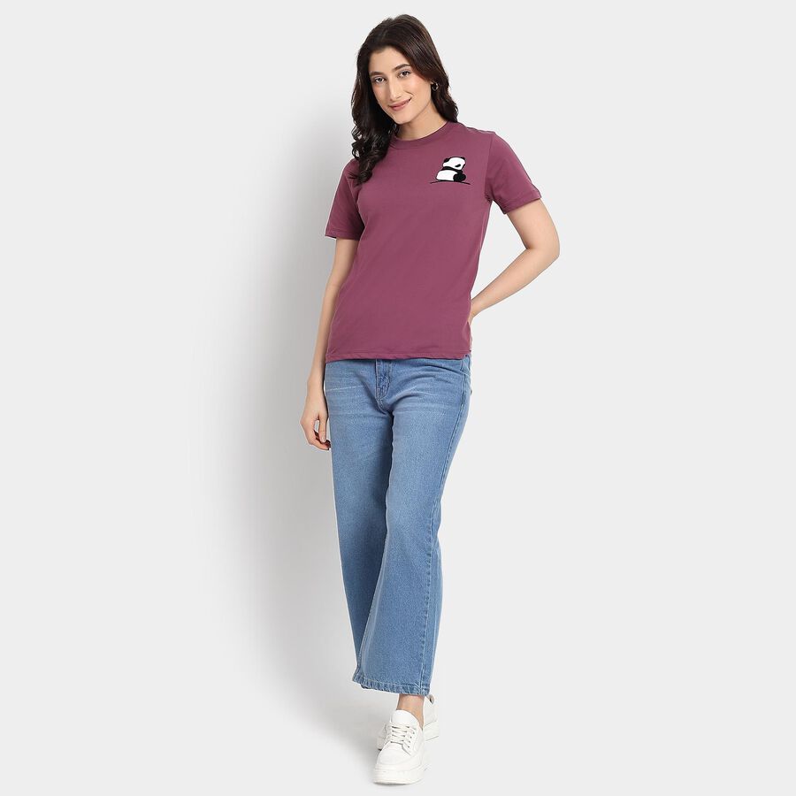 Ladies' 100% Cotton Jeans , हल्का नीला, large image number null