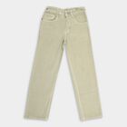 Girls' 100% Cotton Jeans, Light Green, small image number null
