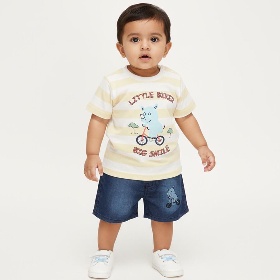 Infants' 100% Cotton Baba Suit, गहरा पीला, large
