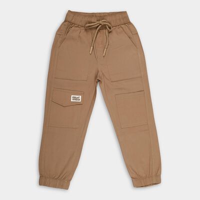 Boys' Light Camel Regular Fit Cargo Trousers