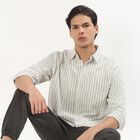 Men's Muted Olive Green Classic Collar Casual Shirt, ओलिव, small