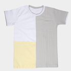 Boys Yellow Round Neck Casual Half Sleeves T-Shirt, Yellow, small