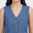 Women's Navy Blue Classic Collar Classic Shirt, Mid Blue, small