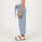 Girls' Light Blue Wide Leg Tie Waist Jeans, हल्का नीला, small image number null