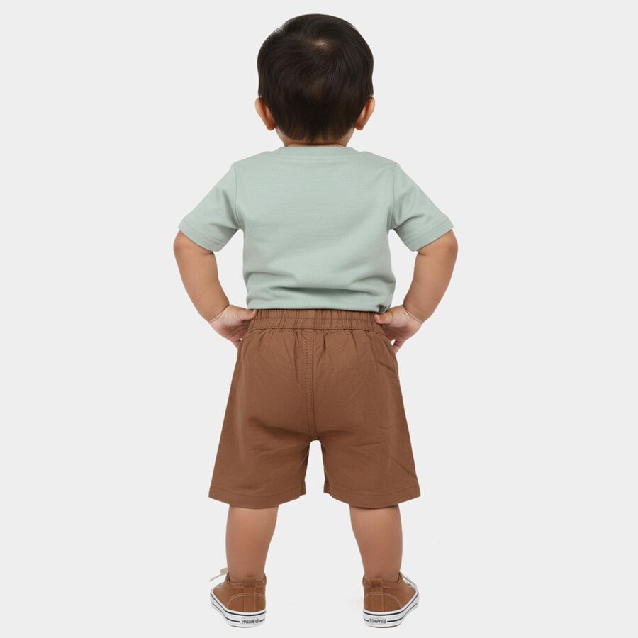 Infants' Light Green Cotton Round Neck Striped Baba Suit, Light Green, large