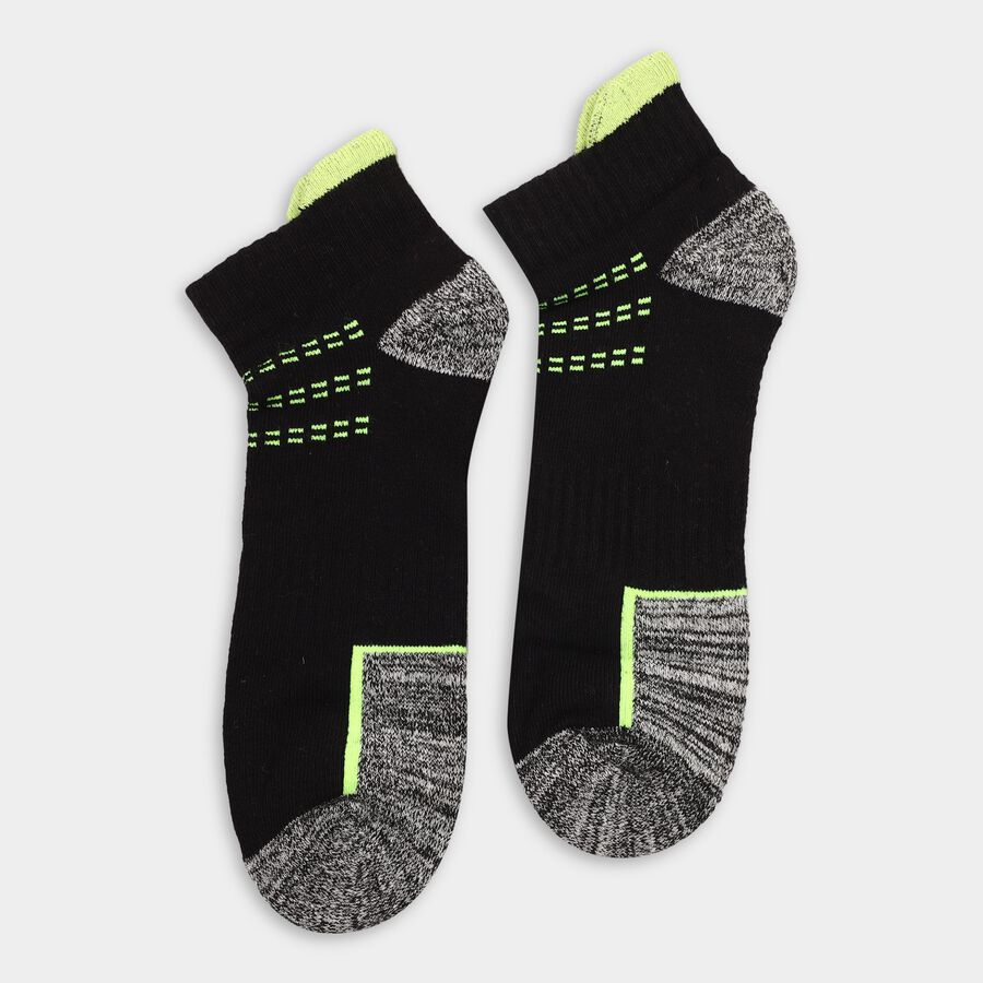 Men's Socks (Pack of 3), Black, large