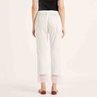 Embroidered Slim Palazzo, Off White, small image number null