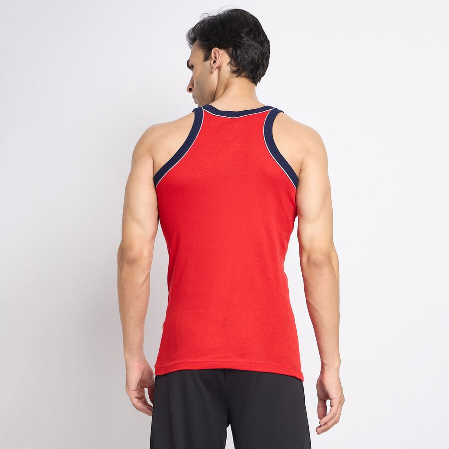 Men's 100% Cotton Gym T-Shirt, Red, large