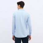 Men's Light Powder Blue Cotton Classic Casual Shirt, Light Blue, small image number null