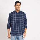 Checks Casual Shirt, Navy Blue, small image number null