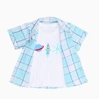 Infants Light Sky Blue Cotton Half Sleeve Classic Casual Shirt, Light Blue, small image number null