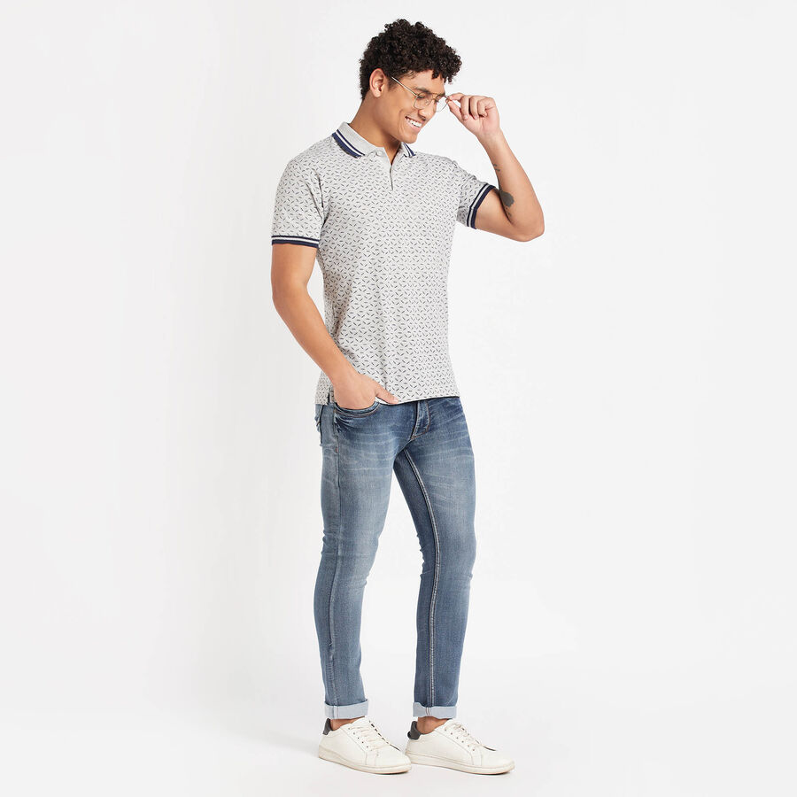 Polo T- Shirt, मिश्रित मध्यम ग्रे, large image number null