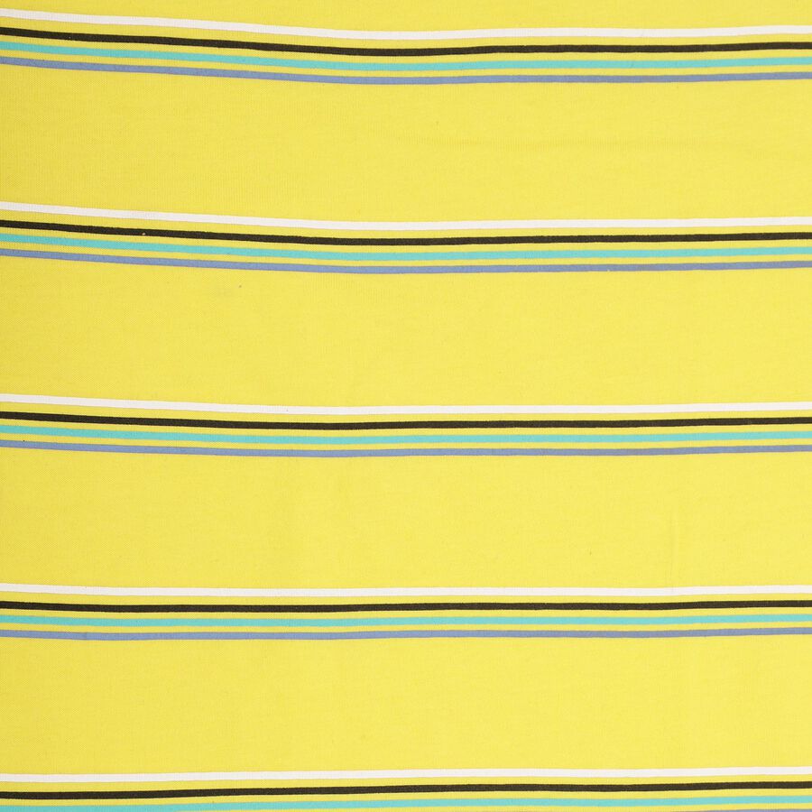 Boys' Yellow Cotton Round Neck Striped T-Shirt, मस्टर्ड, large image number null