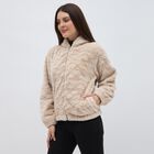Women's Light Beige Hooded Casual Sweatshirt, Beige, small image number null