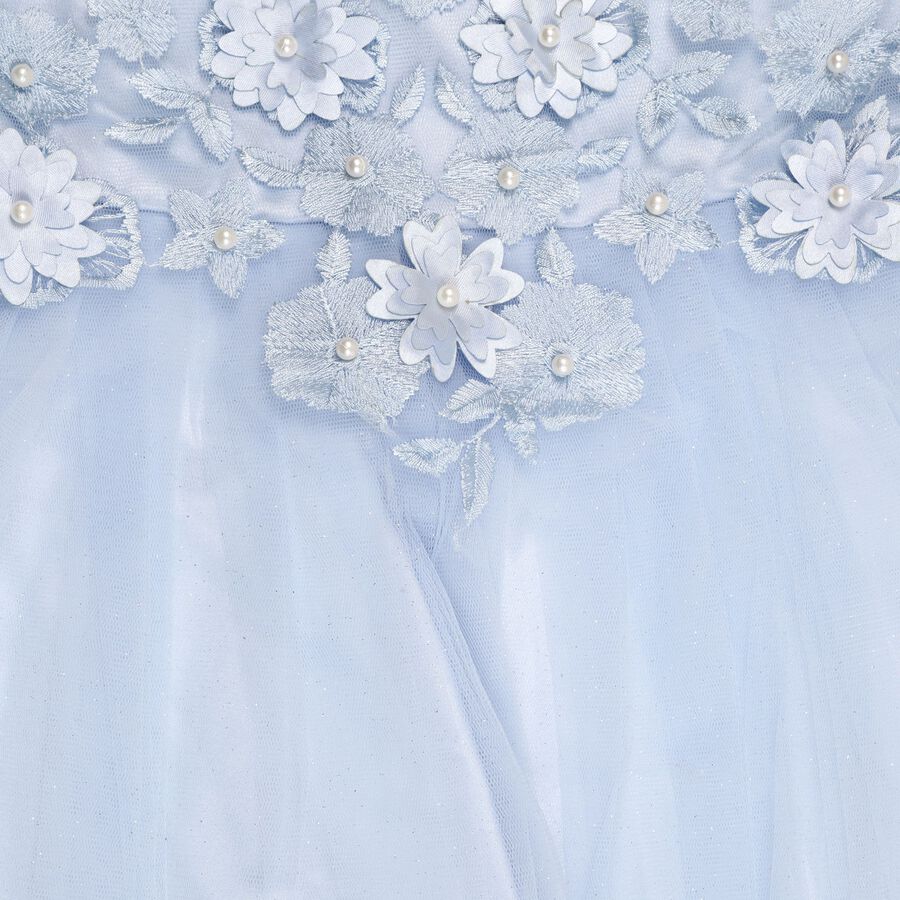 Girls' Frock, Light Blue, large image number null