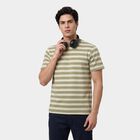 Men's Green Round Neck Regular T-Shirt, हल्का हरा, small