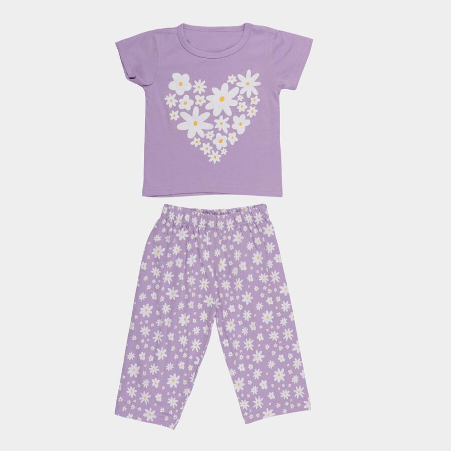 Girls Lilac Upper and Bottom Set, Lilac, large