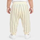Infants' Off White Jogger Striped Cotton Pyjama, Off White, small