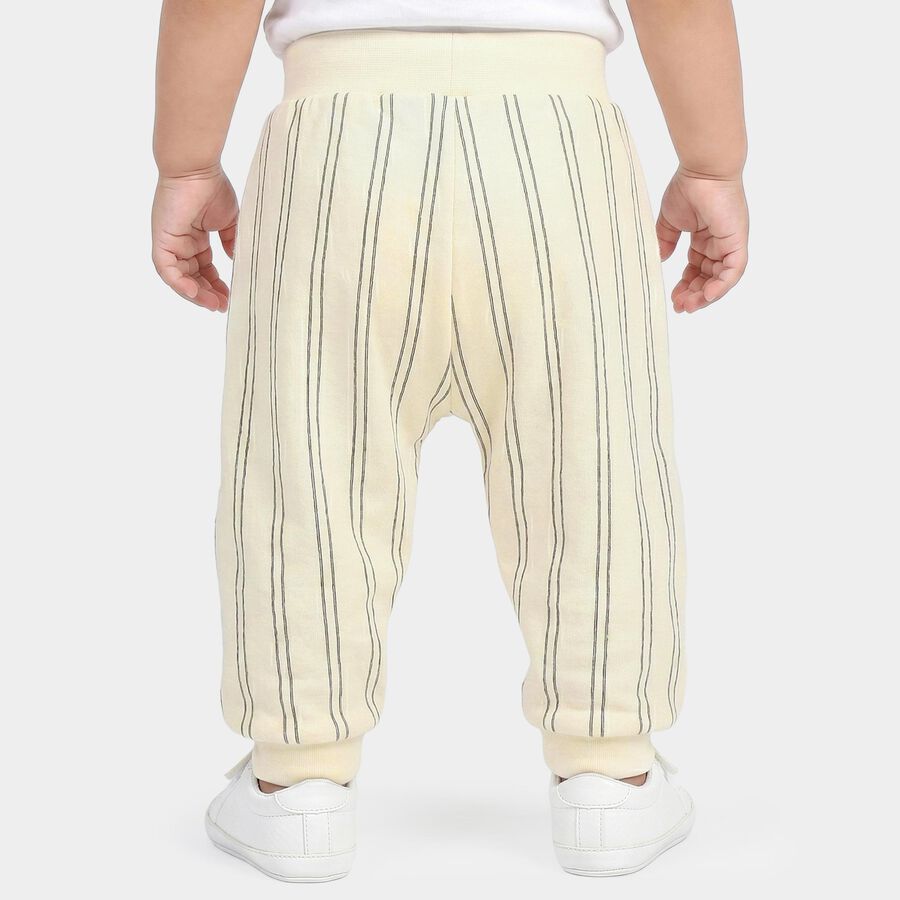 Infants' Off White Jogger Striped Cotton Pyjama, Off White, large