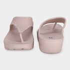 Women's Pink Wedge Slip-On Flip-Flops, Pink, small