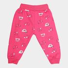 Infants Printed Rib Waist Pyjama, Fuchsia, small image number null