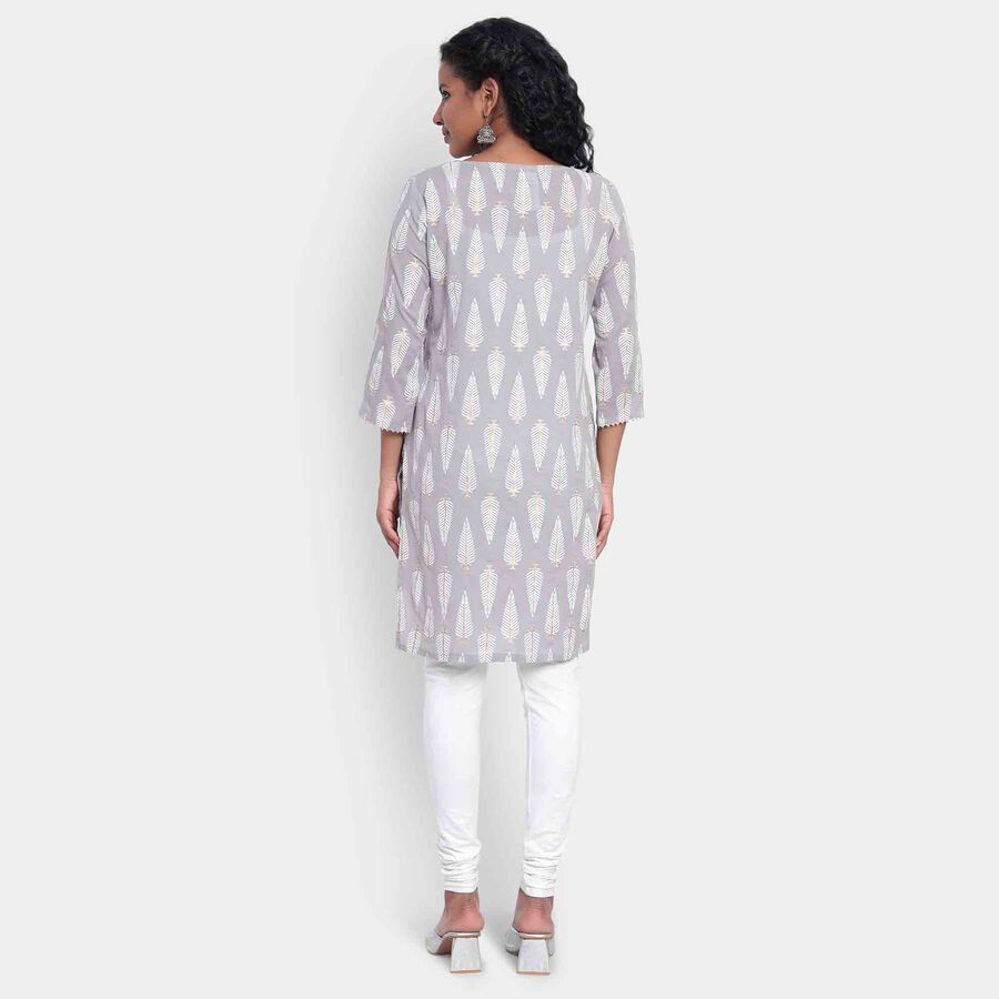 Printed Kurta, Light Grey, large image number null