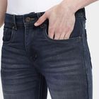 Men's Slim Fit Jeans, गहरा नीला, small image number null